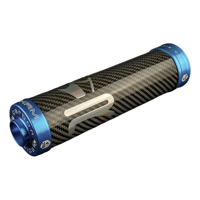 Silencieux d’échappement en Carbone holographique et bleu KRM Pro Ride 70-90cc