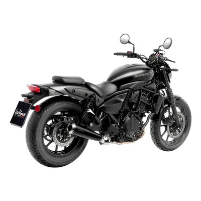 Silencieux Leovince Classic Racer Inox noir Kawasaki Eliminator 500 24-25