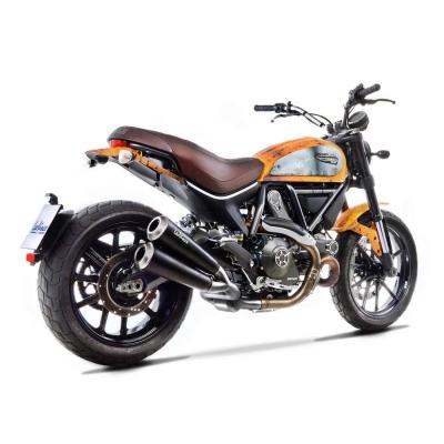 Silencieux Leovince GP Duals inox catalysée Ducati Scrambler 800 15-16