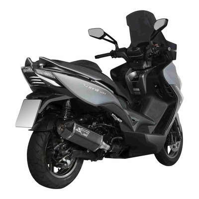 Silencieux Mivv Speed Edge inox noir casquette carbone Kymco Xciting 400i 13-18