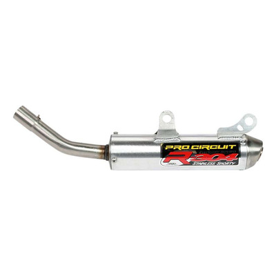 Silencieux Pro Circuit - 304-R shorty aluminium brossé - Suzuki RM 250cc 99-00