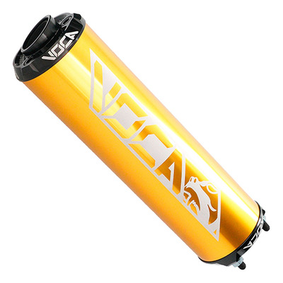 Silencieux Voca Racing alu or embout de sortie anodisée noir moto 50 cc