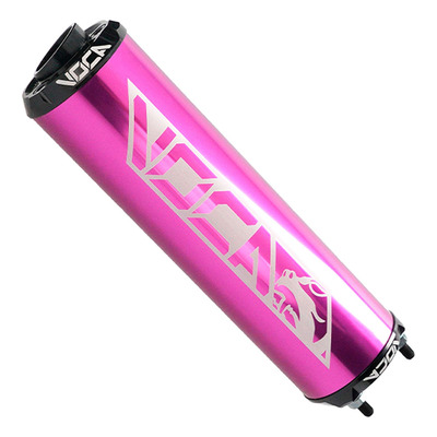 Silencieux Voca Racing alu violet embout de sortie anodisée noir moto 50 cc