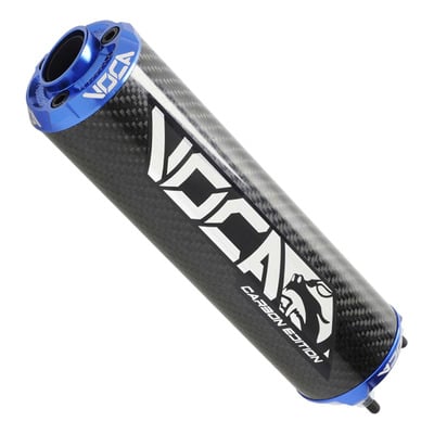 Silencieux Voca Racing Bestia Carbon embouts anodisés bleu