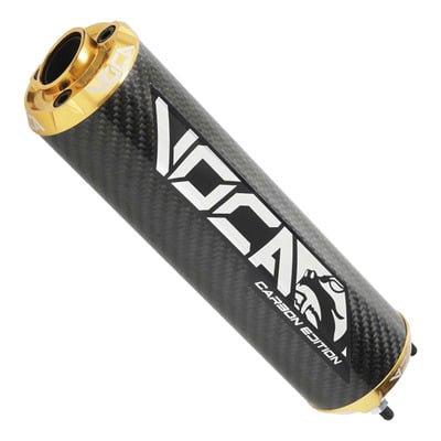 Silencieux Voca Racing Bestia Carbon embouts anodisés or