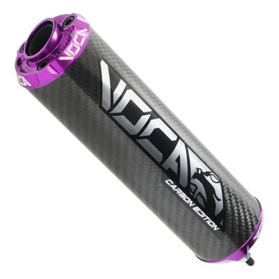 Silencieux Voca Racing Bestia Carbon embouts anodisés violet