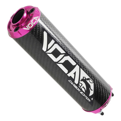 Silencieux Voca Racing Bestia Carbon embouts anodisés rose