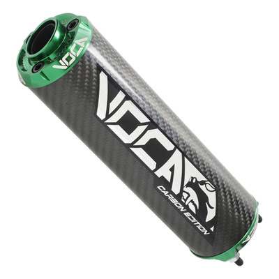 Silencieux Voca Racing Bestia Carbon embouts anodisés vert