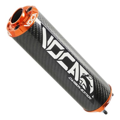 Silencieux Voca Racing Bestia Carbon embouts anodisés orange
