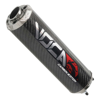 Silencieux Voca Racing Bestia Carbon embouts anodisés gris