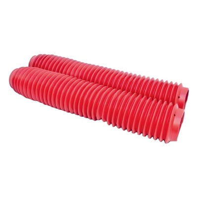 Soufflets de fourches PVC rouge L: 370mm Ø41mm à 55mm