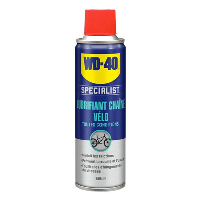 Spray lubrifiant chaîne vélo WD40 toutes conditions