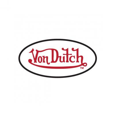 Sticker 8cm Von Dutch blanc/rouge