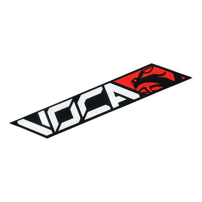 Sticker d'échappement Voca Racing rouge/chrome