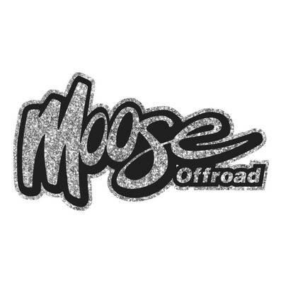 Stickers autocollants Moose Racing retro Moose argent/noir 10 pièces