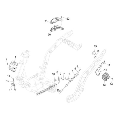 Support de câble d'origine 1B004997 Piaggio Zip 50 4t 2018-24