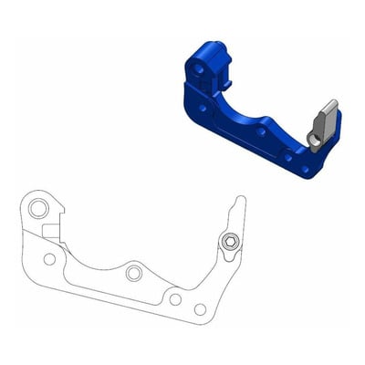 Support de déport d’étrier de frein AV bleu (260mm) Moto-Master pour GAS GAS MC 250 22-23