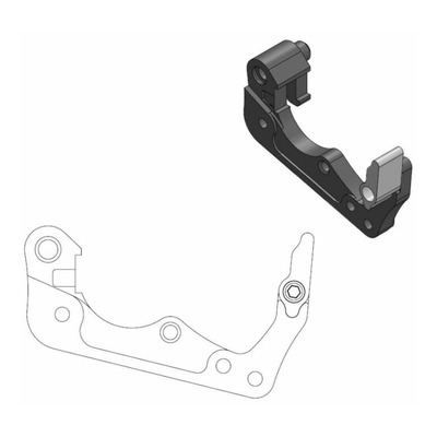 Support de déport d’étrier de frein AV noir (260mm) Moto-Master pour GAS GAS MC 250 22-23