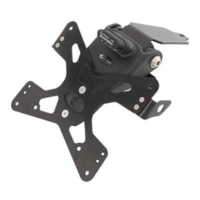 Support de plaque Evotech noir Aprilia Shiver 750 07-16