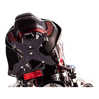 Support de plaque Evotech noir Kawasaki Z 900 2025