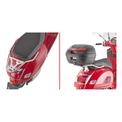 Support de top case Givi Monolock Vespa 12/150/300 Super 08-25 aluminium