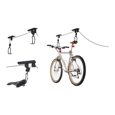 Support plafond vélo Mottez système à poulie noir