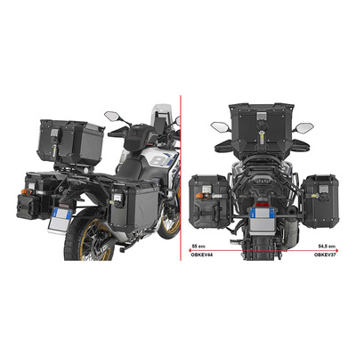 Supports de valises Givi ONE-FIT(PLO) pour système Monokey Cam-Side Voge Valico 800 Rally 25-26