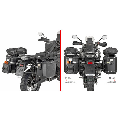 Supports de valises Givi ONE-FIT(PLO) pour système Monokey Cam-Side CF Moto 800 MT-X 25-26
