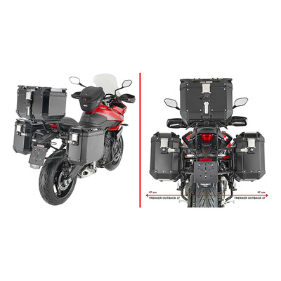 Supports de valises latérales Givi ONE-FIT (PLO) système Monokey Cam-Side Triumph 660 Tiger 22-24