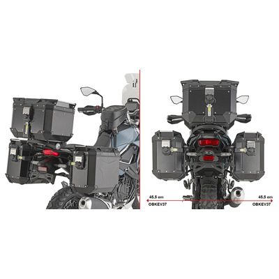 Supports de valises latérales Givi ONE-FIT(PLO) pour système Monokey Cam-Side Kawasaki KLE 500 2026