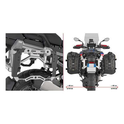 Supports de valises latérales Givi PL ONE-FIT Monokey Cam-Side BMW R 1300 GS Adventure 25-26