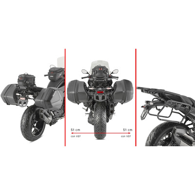 Supports pour valises latérales V35 et V37 Monokey Side Givi BMW R 1300 RS 25-26
