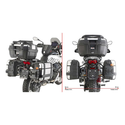 Supports valises Givi ONE-FIT(PLO) pour Monokey Moto Guzzi V85 TT 2024