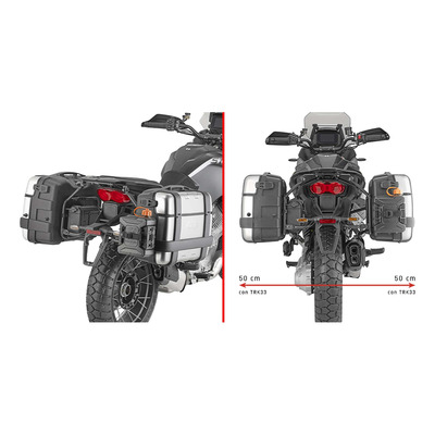 Supports valises Givi ONE-FIT(PLO) pour Monokey Moto Guzzi Stelvio 1000 24-26