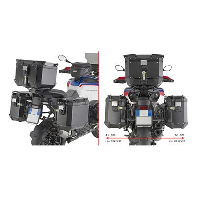 Supports valises Givi ONE-FIT(PLO) pour Monokey Cam-Side Trekker BMW R 1300 GS Adventure 2025