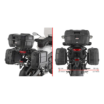 Supports valises Givi ONE-FIT(PLO) pour Monokey Yamaha Tracer 9/GT/GT+ 25-26