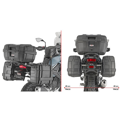 Supports valises Givi ONE-FIT(PLO) pour système Monokey Kawasaki KLE 500 2026