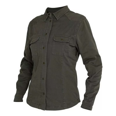 Surchemise moto femme John Doe Motoshirt olive