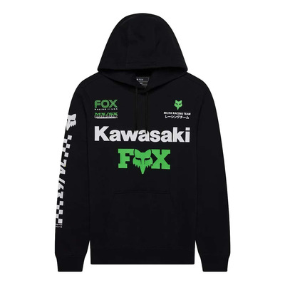 Sweat à capuche Fox Racing Kawasaki noir