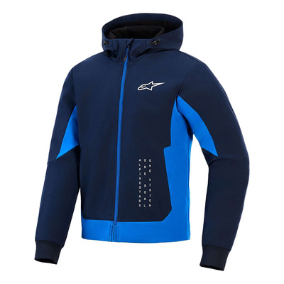 Sweat à capuche moto Alpinestars Radium Tech night navy/royal blue