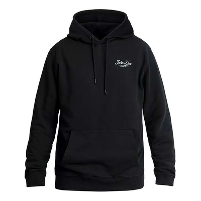 Sweat-shirt à capuche John Doe Lettering black