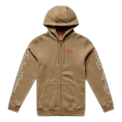 Sweat zippé à capuche Troy Lee Designs Badge sienna