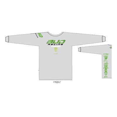 T-shirt manches longues Bud Racing LS kawasaki team blanc/vert