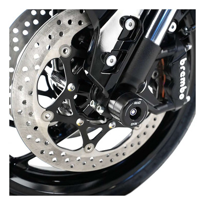 Tampons de protection de fourche R&G Racing noirs Suzuki GSX-S 1000 24-25
