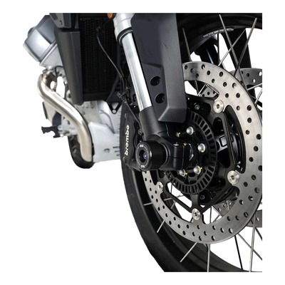 Tampons de protection de fourche R&G Racing noirs Moto Guzzi Stelvio 24-25