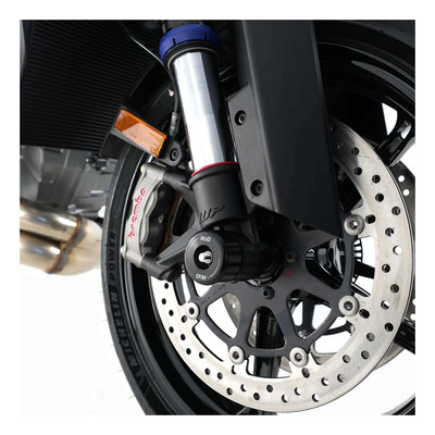 Tampons de protection de fourche R&G Racing noirs KTM 1390 Super Duke R 24-25