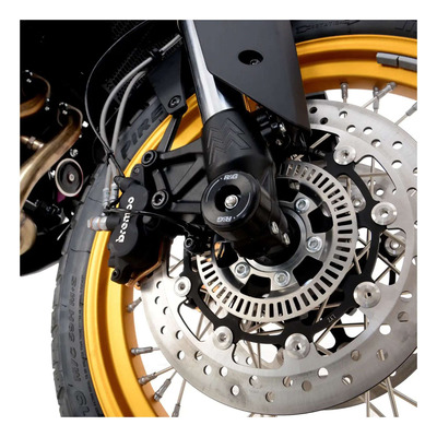 Tampons de protection de fourche R&G Racing noirs Moto Morini X-Cape 649 21-25