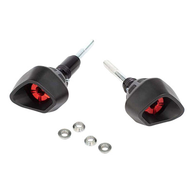 Tampons de protection Evotech Defender rouges Kawasaki Ninja 650 17-25