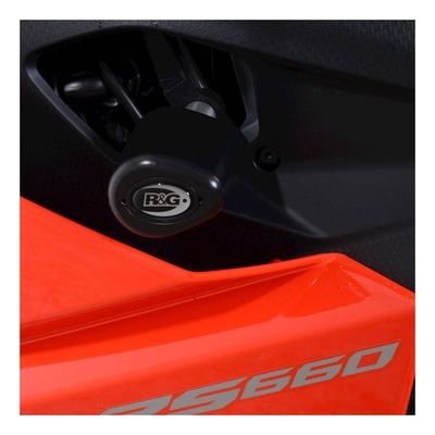 Tampons de protection R&G Racing Aero noir Aprilia RS 660 21-22 sans perçage