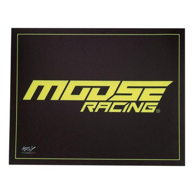 Tapis de garage Moose Racing jaune/noir 76x61 cm